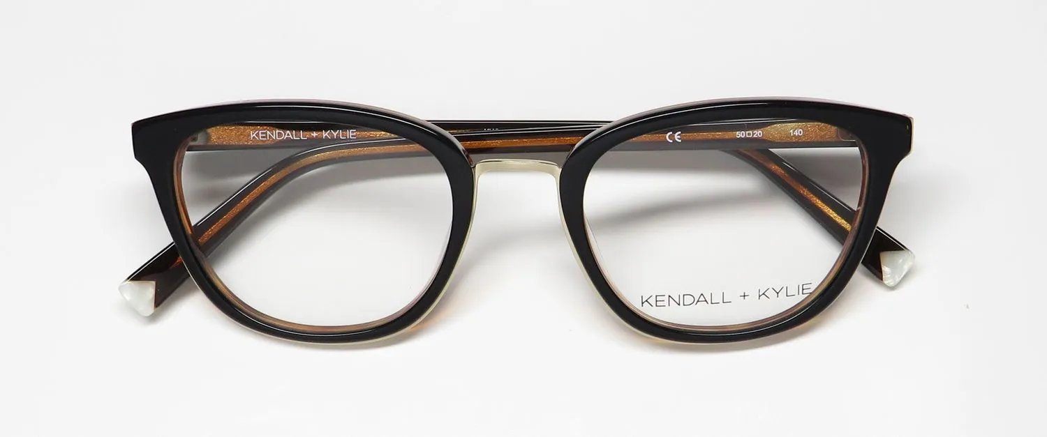 Kendall + Kylie Kko141 Rhea 001 Eyeglasses Black 50mm 2