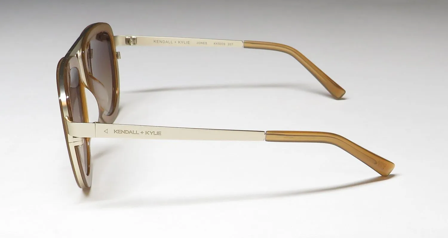 Kendall + Kylie Kk5009 Jones 207 Sunglasses Shiny Crystal Light Brown 0mm 4