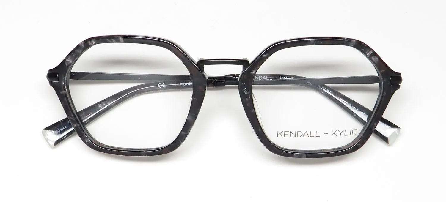 Kendall + Kylie Kko149 Nadia 017 Eyeglasses Black Pearl 50mm 2