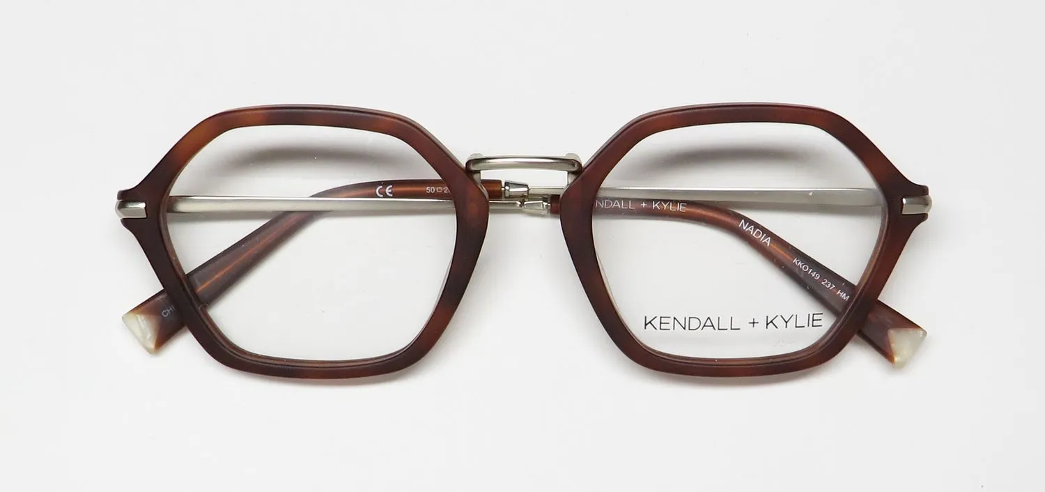 Kendall + Kylie Kko149 Nadia 237 Eyeglasses Caramel Tortoise 50mm 2