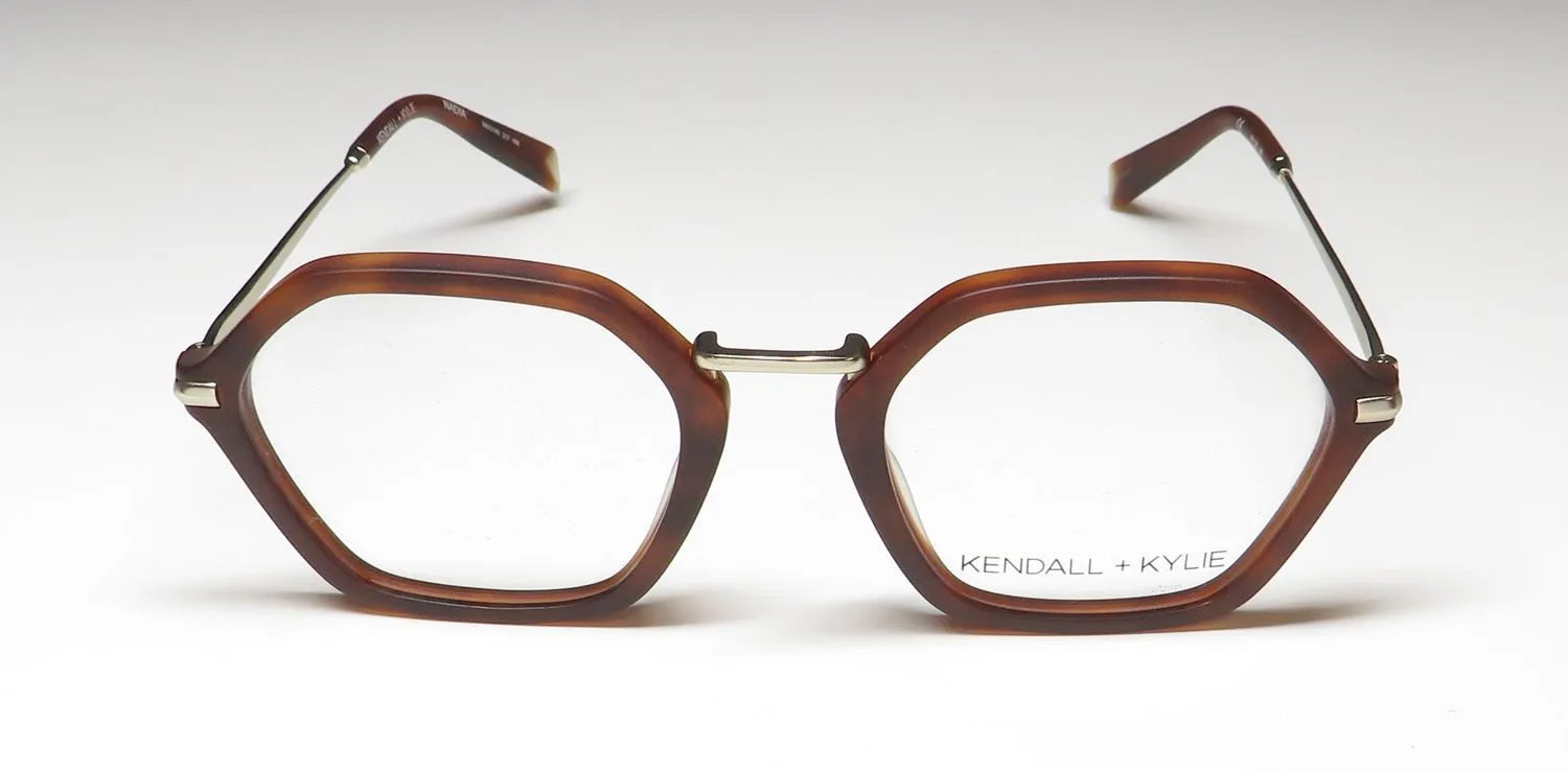 Kendall + Kylie Kko149 Nadia 237 Eyeglasses Caramel Tortoise 50mm 3