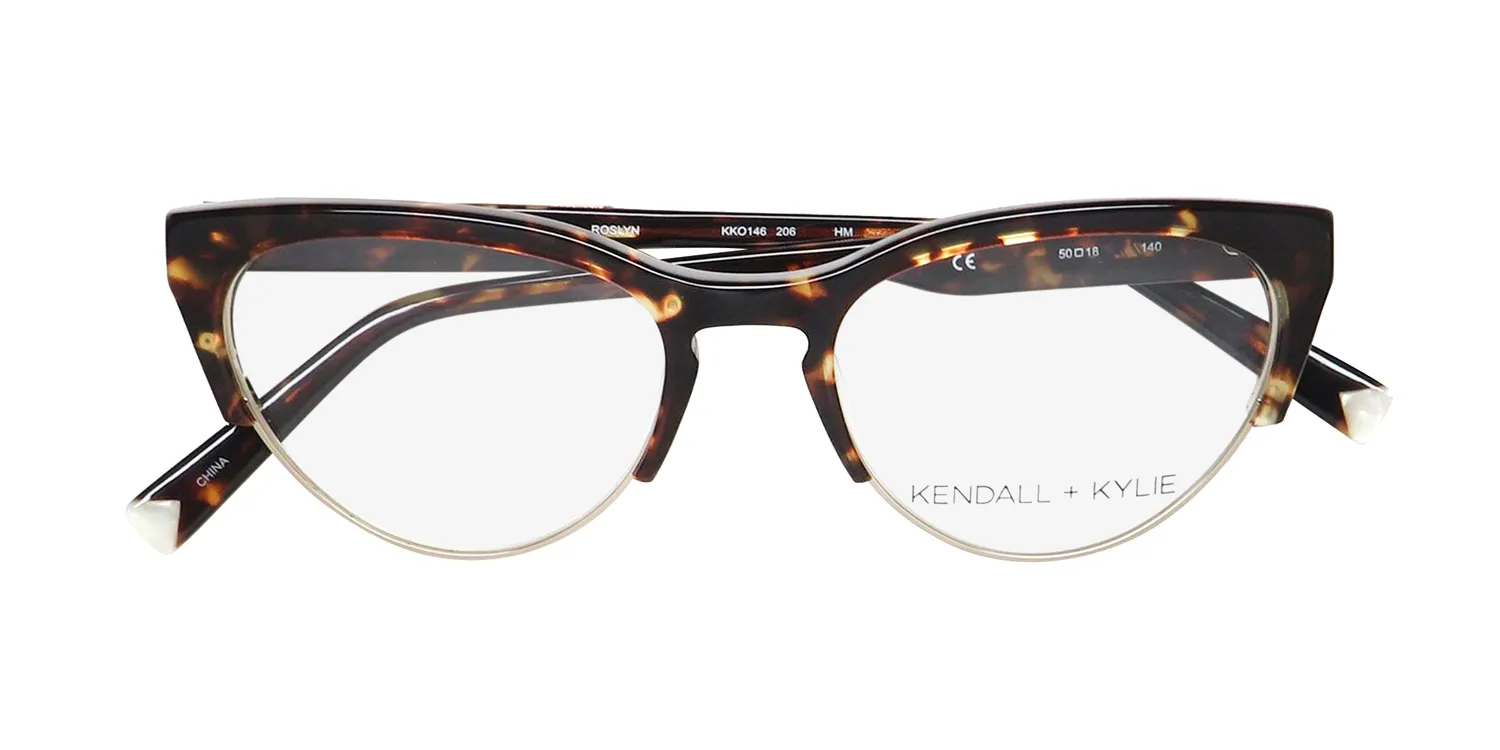 Kendall + Kylie Kko146 Roslyn 206 Eyeglasses Deep Tortoise 50mm 2