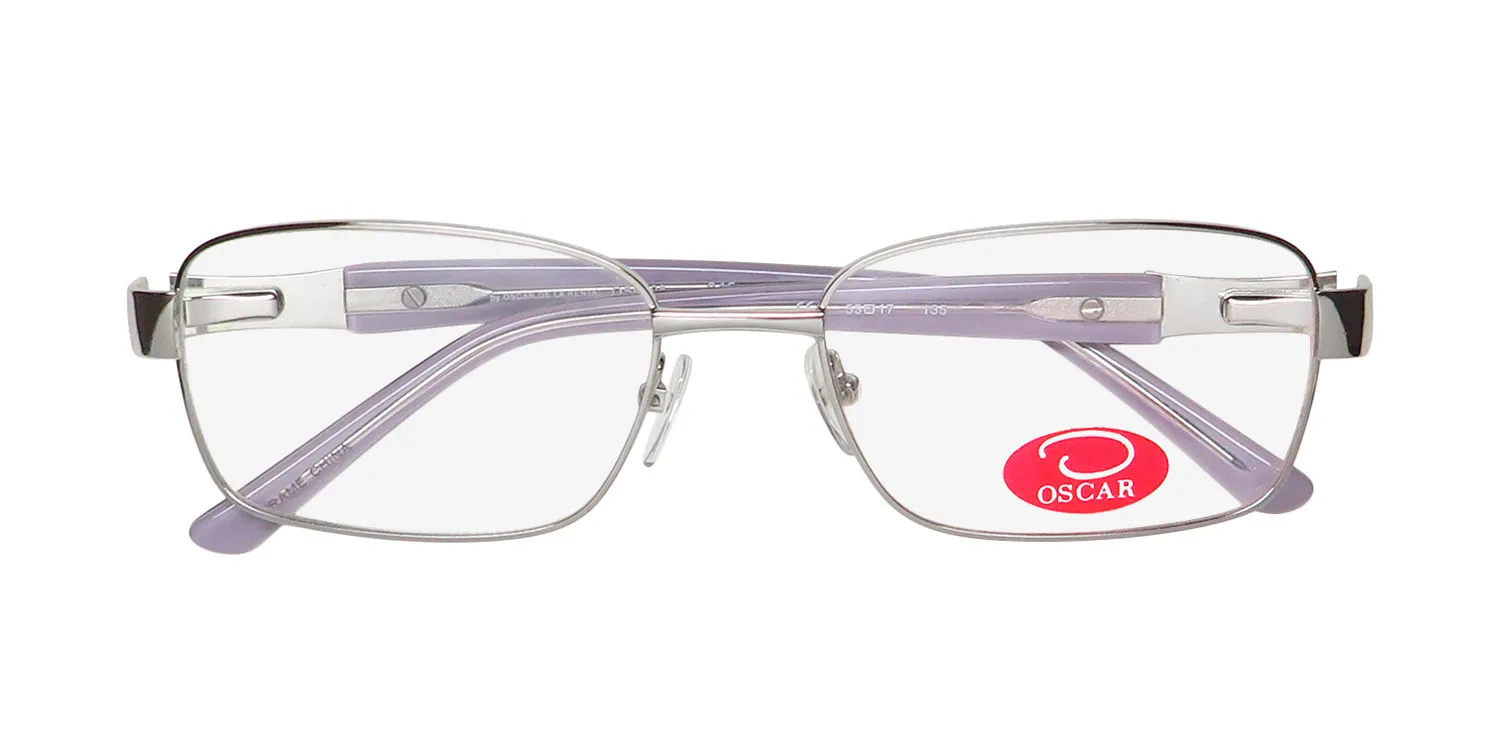 Oscar de la Renta Osl 505 045 Eyeglasses Shiny Silver 53mm 2