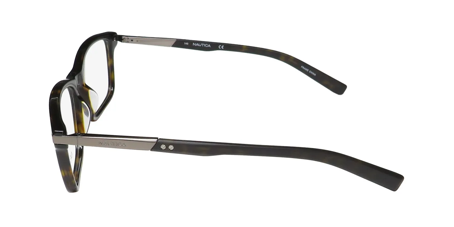 Nautica N8131 206 Eyeglasses Dark Tortoise 56mm Unisex 4