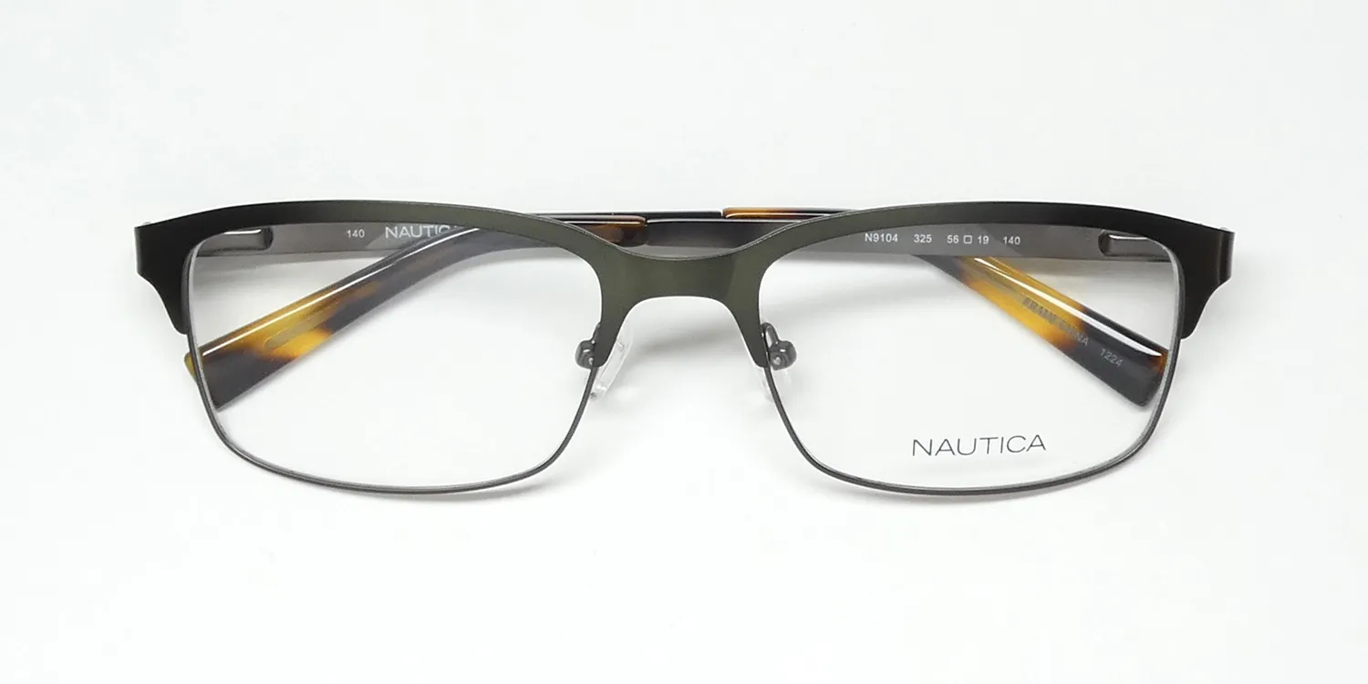 Nautica N9104 325 Eyeglasses Matte Olive 56mm 2