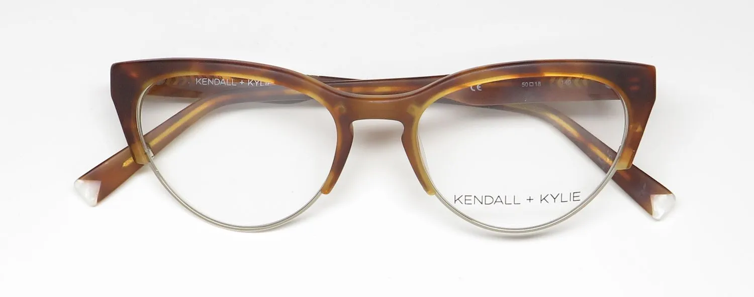 Kendall + Kylie Kko146 Roslyn 237 Eyeglasses Ginger Tortoise 50mm 2
