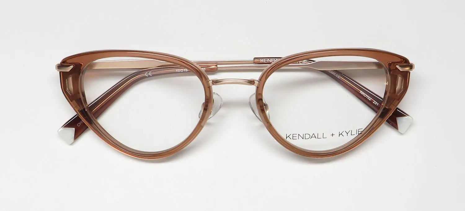 Kendall + Kylie Kko152 Emilee 231 Eyeglasses Crystal Brown 50mm 2