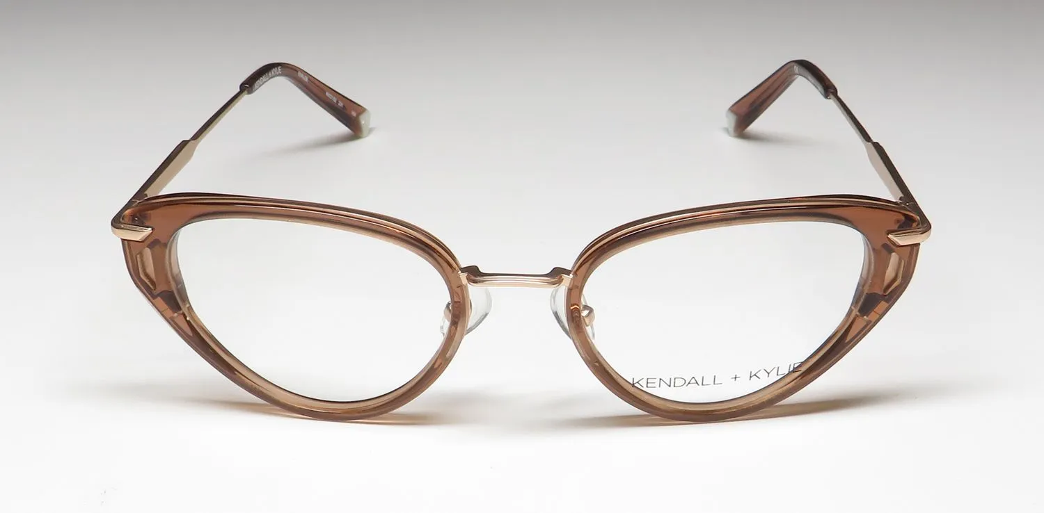 Kendall + Kylie Kko152 Emilee 231 Eyeglasses Crystal Brown 50mm 3