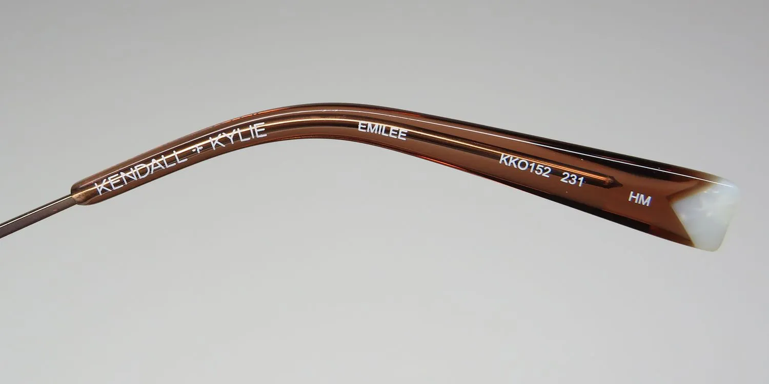 Kendall + Kylie Kko152 Emilee 231 Eyeglasses Crystal Brown 50mm 7