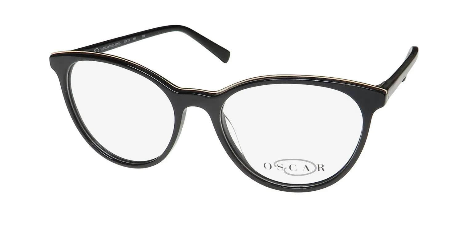 Oscar de la Renta Osl 726 001 Eyeglasses Black 53mm