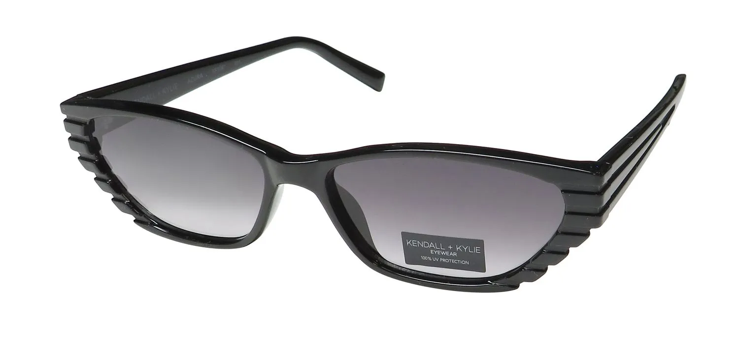 Kendall + Kylie Kk5087 Azura 001 Sunglasses Shiny Black With Matte Black Epoxy 56mm