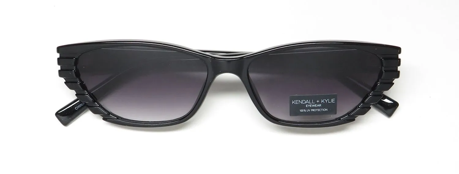 Kendall + Kylie Kk5087 Azura 001 Sunglasses Shiny Black With Matte Black Epoxy 56mm 2