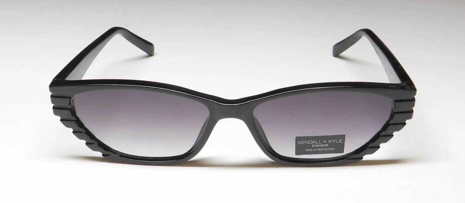 Kendall + Kylie Kk5087 Azura 001 Sunglasses Shiny Black With Matte Black Epoxy 56mm 3