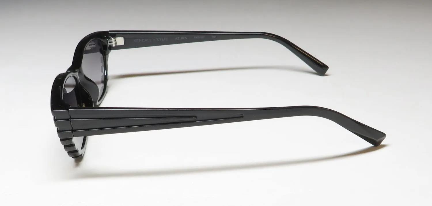 Kendall + Kylie Kk5087 Azura 001 Sunglasses Shiny Black With Matte Black Epoxy 56mm 4