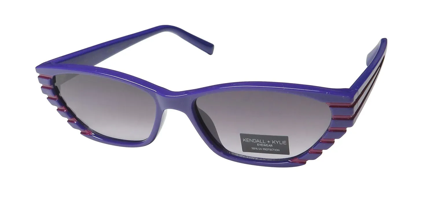 Kendall + Kylie Kk5087 Azura 513 Sunglasses Shiny Purple With Pink Epoxy 56mm