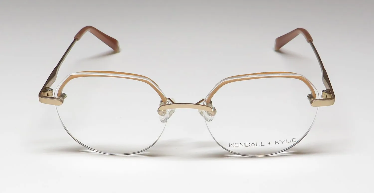 Kendall + Kylie Kko169 Valerie 664 Eyeglasses Light Gold 50mm 3