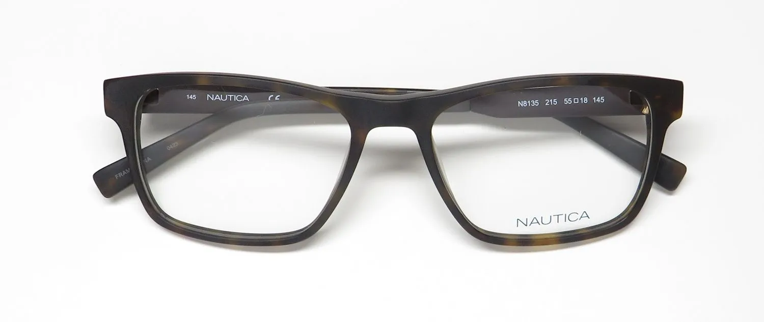 Nautica N8135 215 Eyeglasses Matte Dark Tortoise 55mm 2