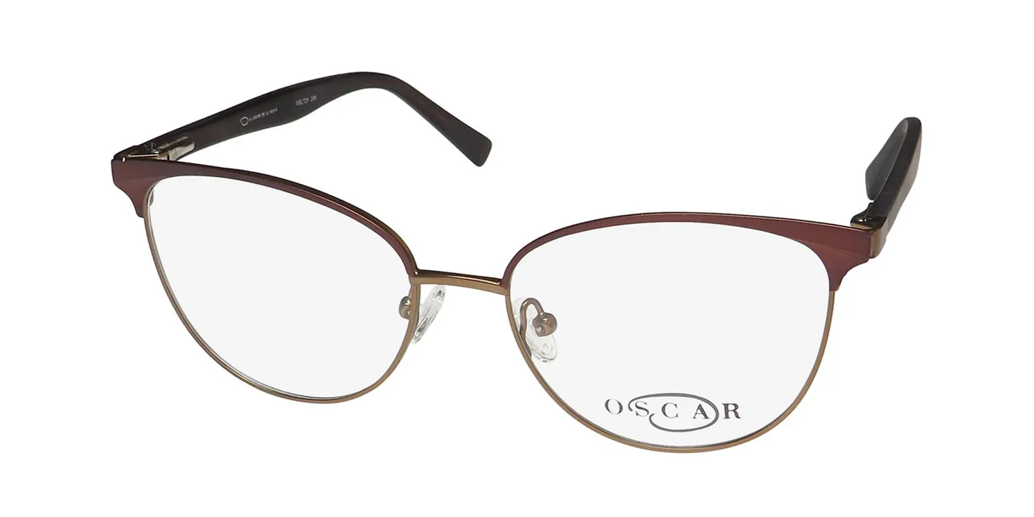 Oscar de la Renta Osl 729 200 Eyeglasses Shiny Brown 53mm