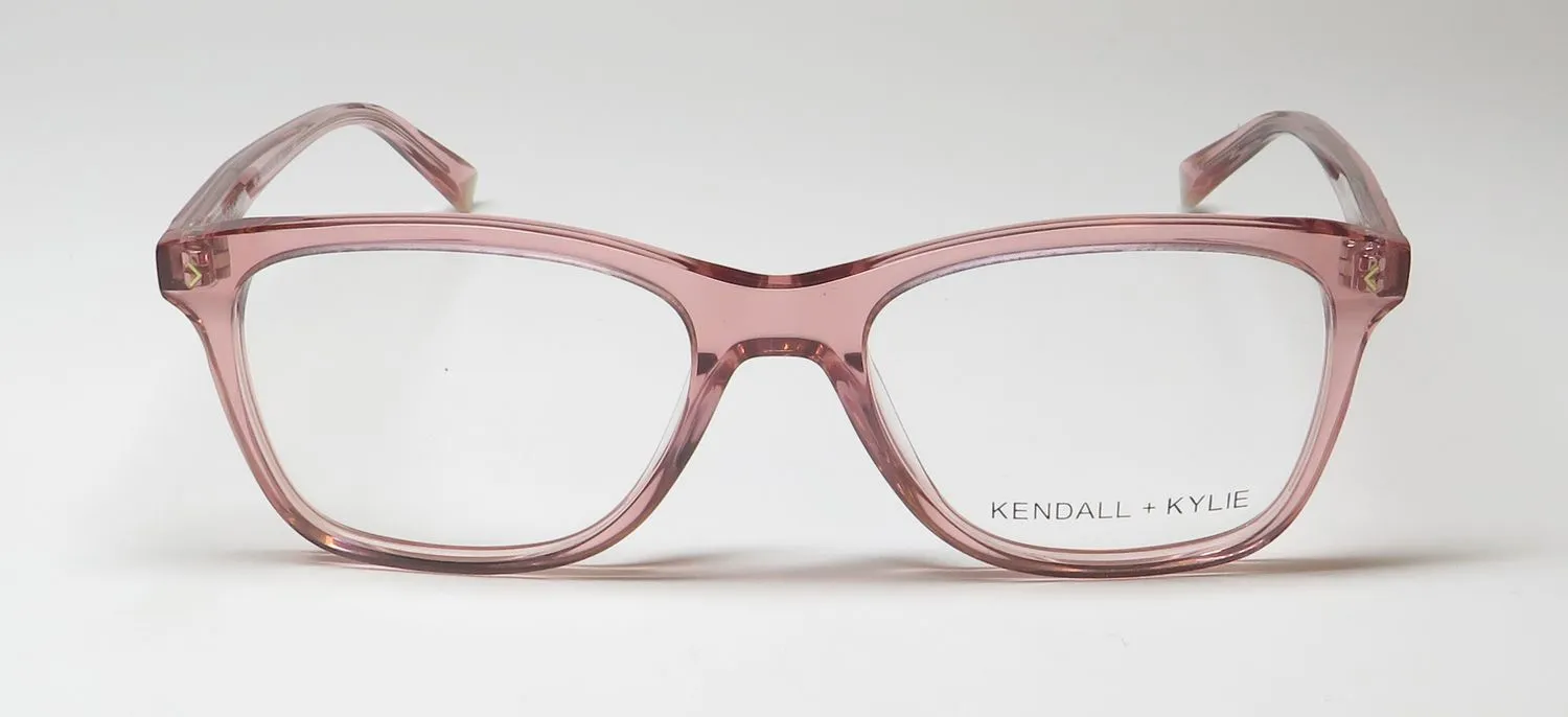 Kendall + Kylie Kko121 Gia 651 Eyeglasses Blush Crystal 53mm 3