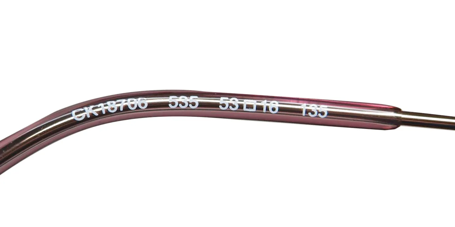 Calvin Klein CK18706 535 Eyeglasses Crystal Mauve Laminate 53mm 8