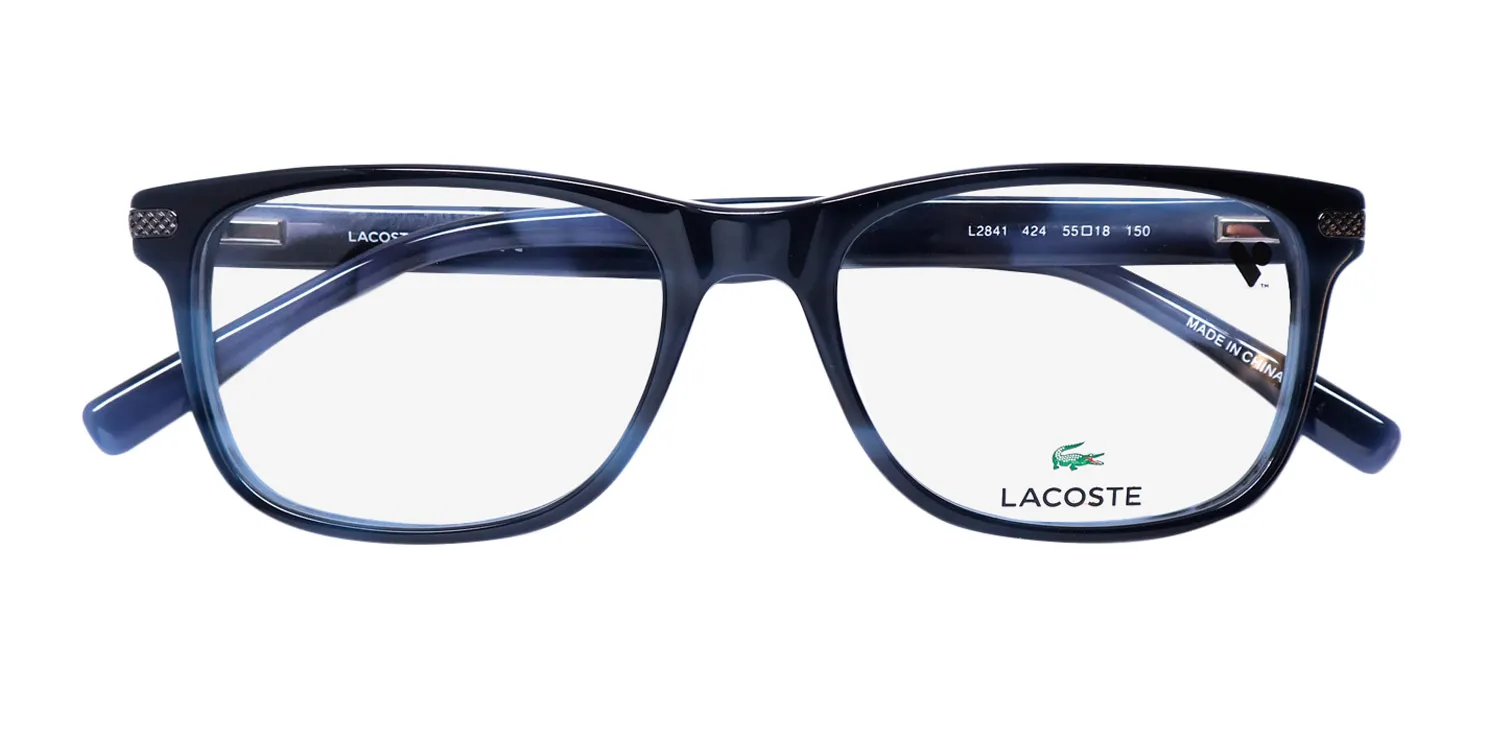 Lacoste L2841 424 Eyeglasses Striped Blue 55mm 2