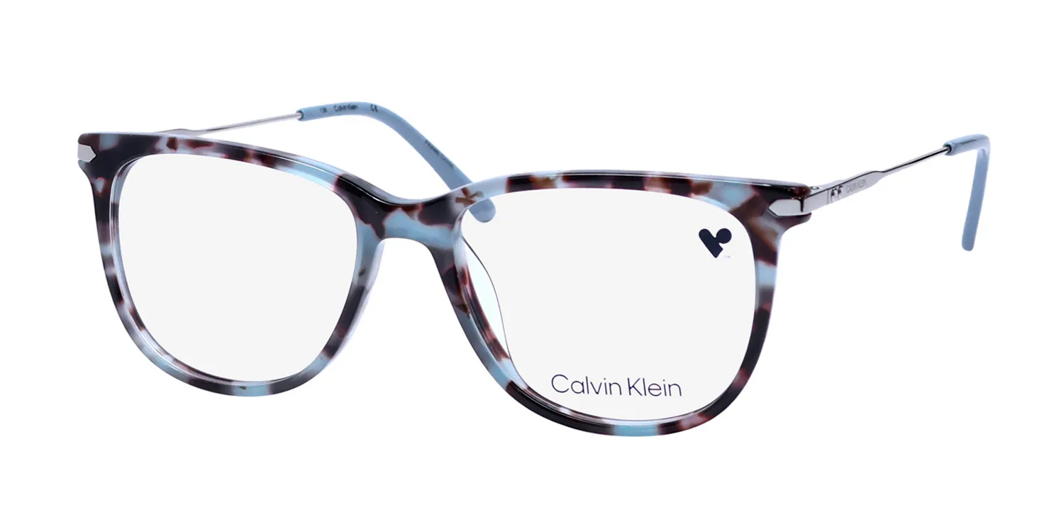 Calvin Klein Ck19704g 453 Eyeglasses Light Blue Tortoise 52mm