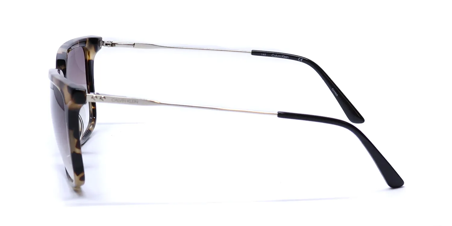 Calvin Klein Ck19702s 244 Sunglasses Khaki Tortoise 55mm 4