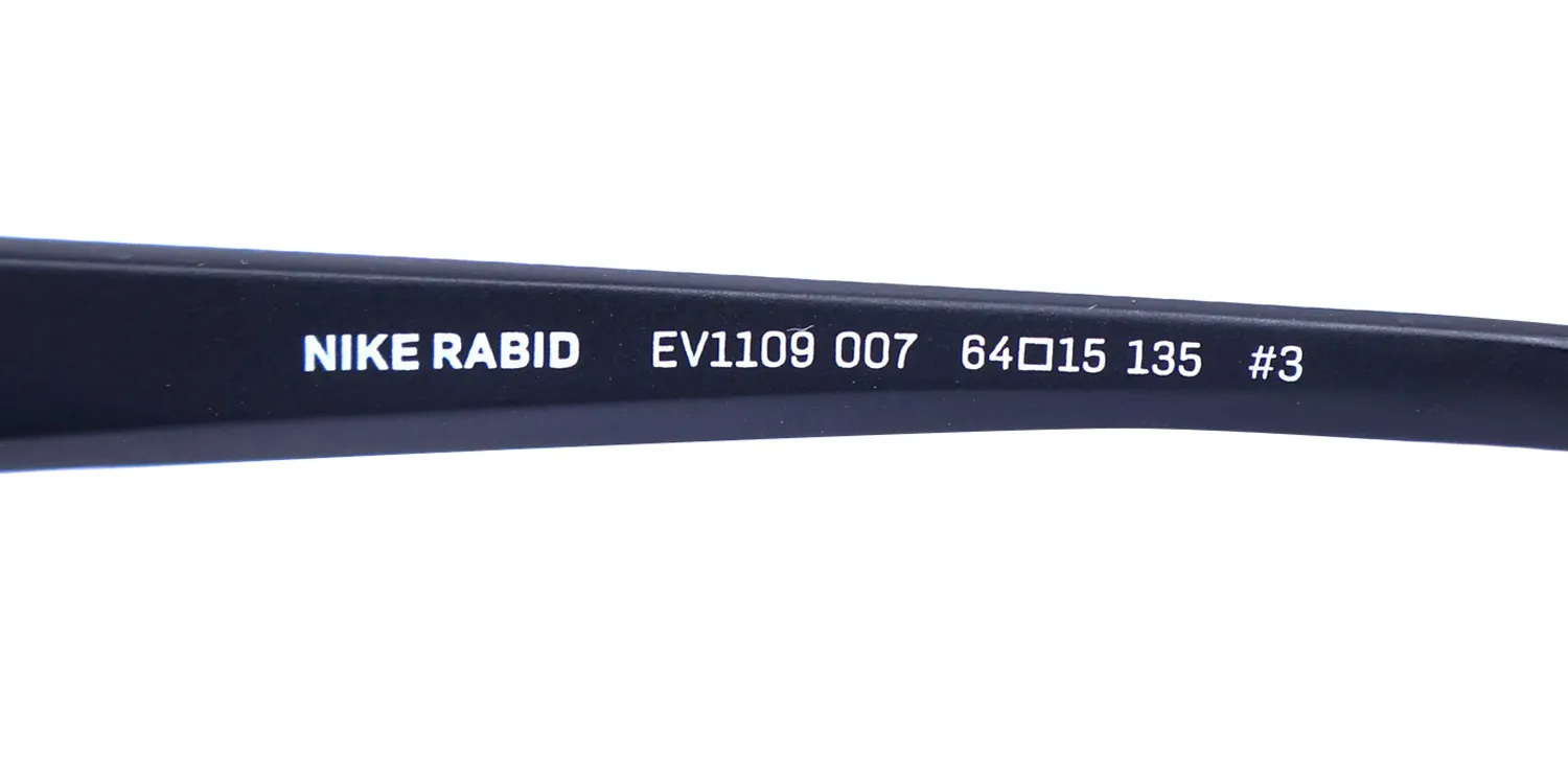 Nike Rabid Ev1109 007 Sunglasses Matte Black 64mm 7