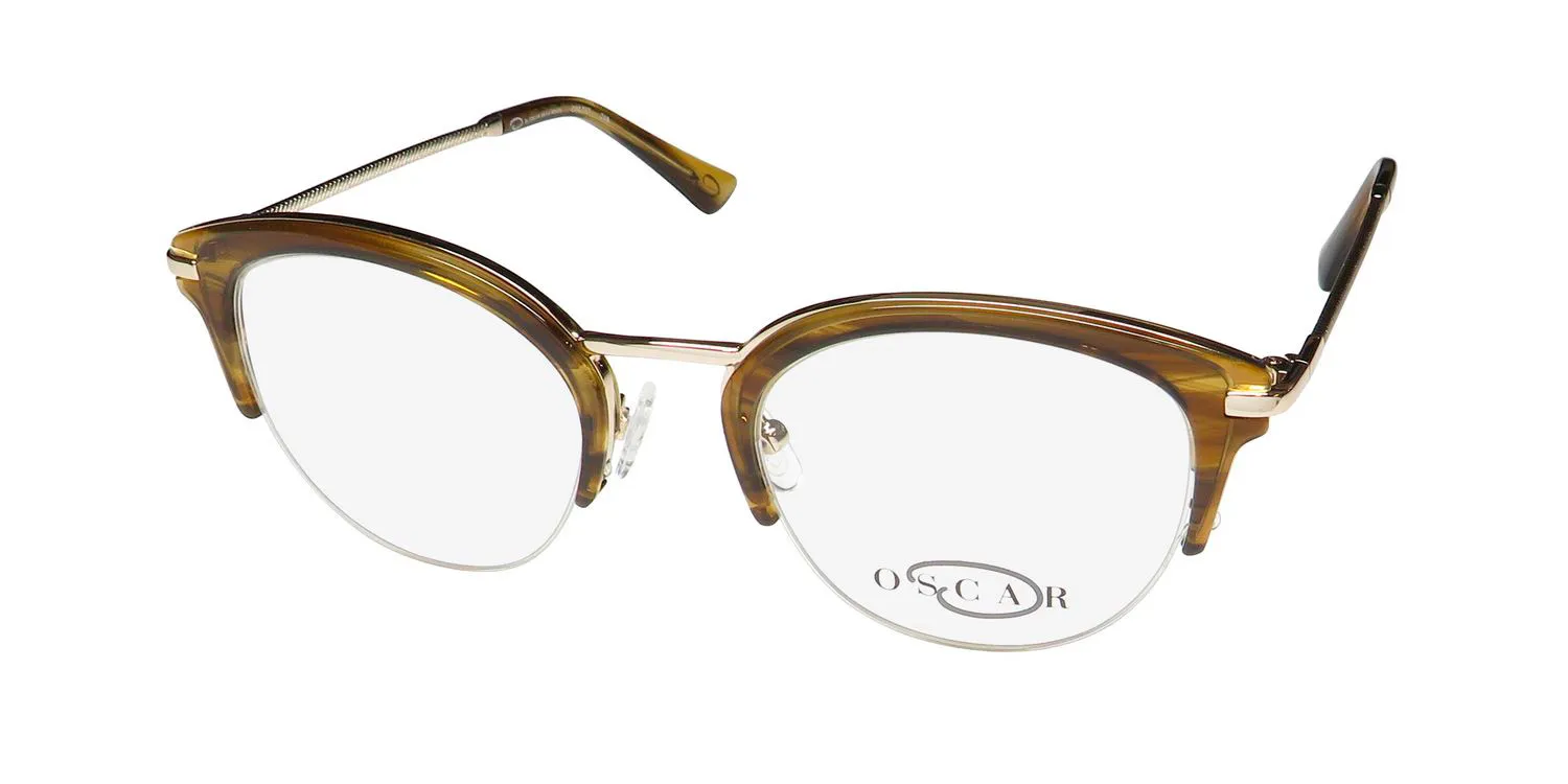 Oscar de la Renta Osl 737 210 Eyeglasses Crystal Brown 50mm
