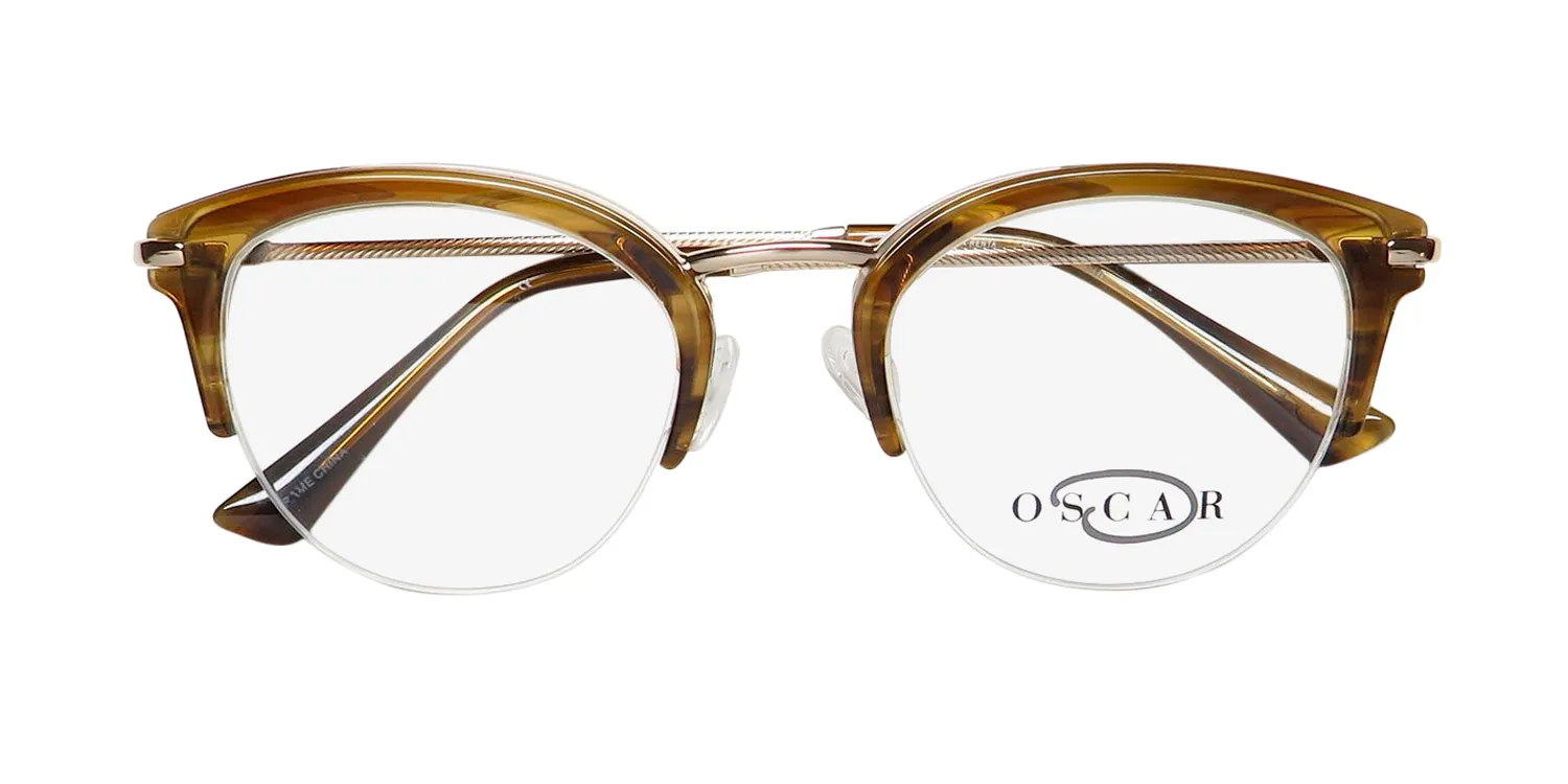 Oscar de la Renta Osl 737 210 Eyeglasses Crystal Brown 50mm 2
