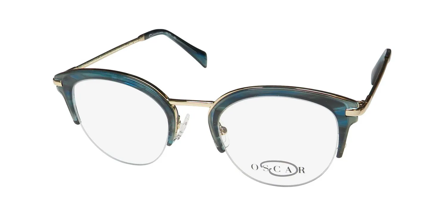 Oscar de la Renta Osl 737 421 Eyeglasses Crystal Blue 50mm