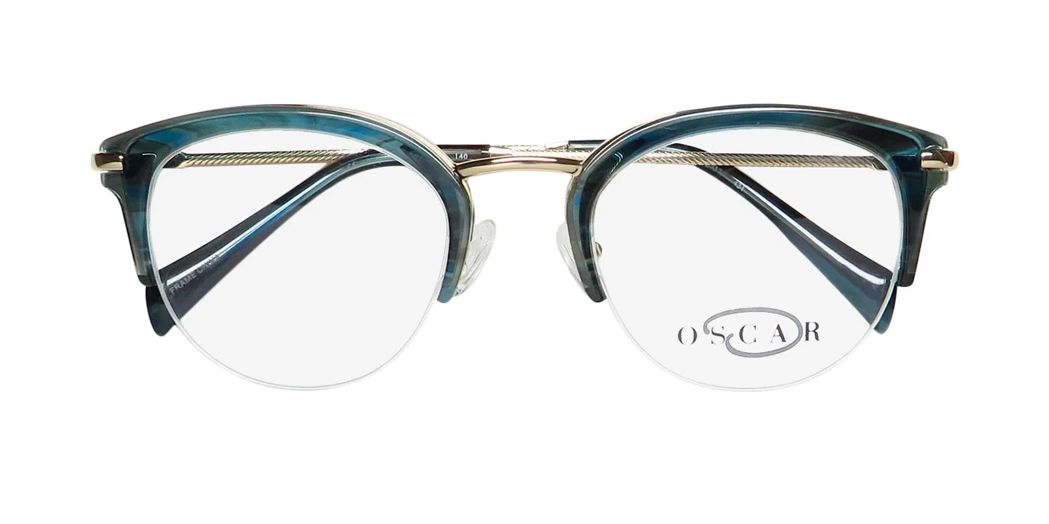 Oscar de la Renta Osl 737 421 Eyeglasses Crystal Blue 50mm 2
