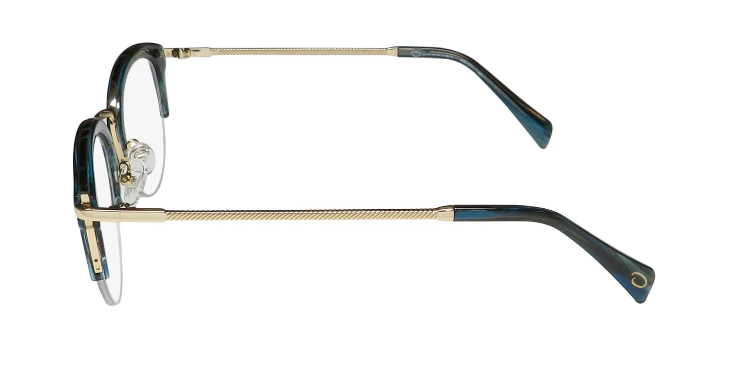 Oscar de la Renta Osl 737 421 Eyeglasses Crystal Blue 50mm 4