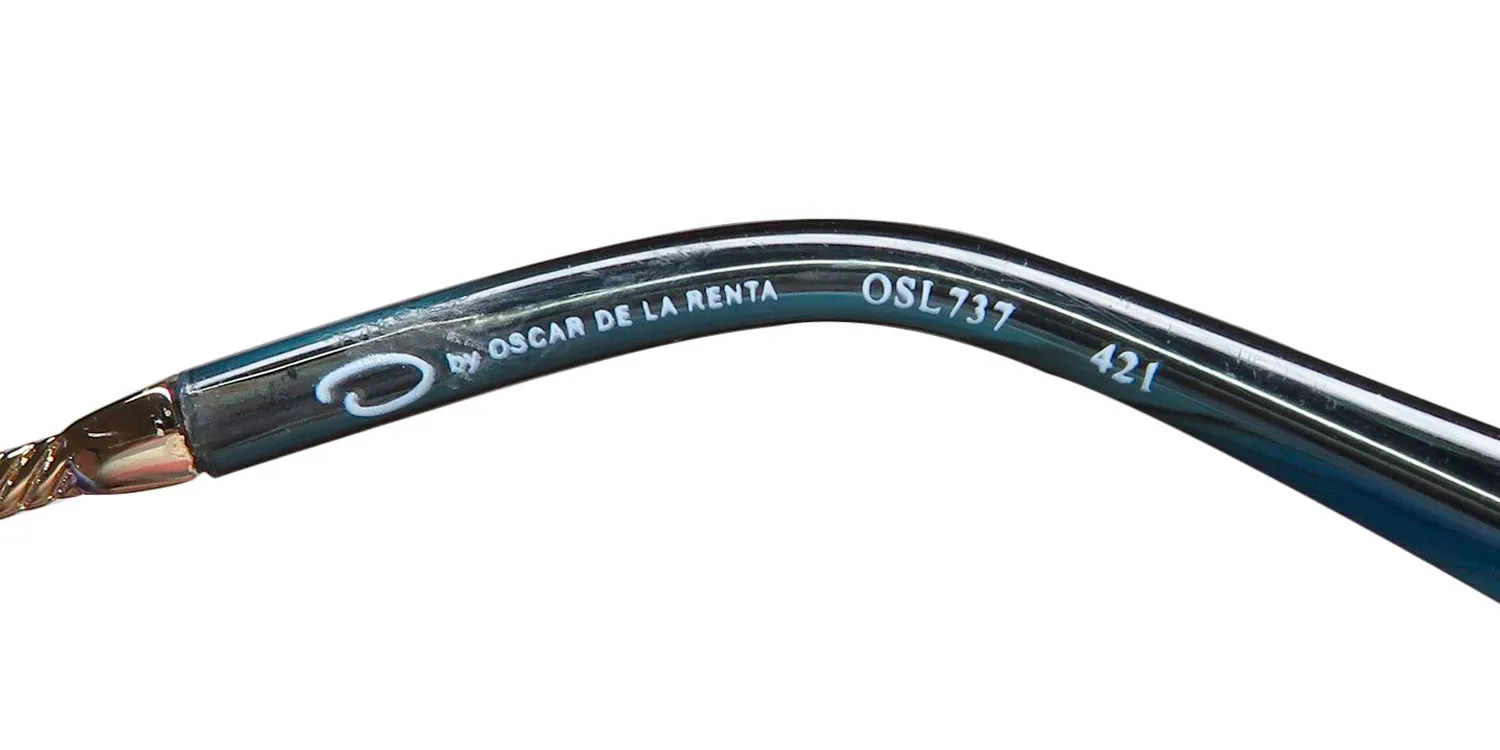 Oscar de la Renta Osl 737 421 Eyeglasses Crystal Blue 50mm 7