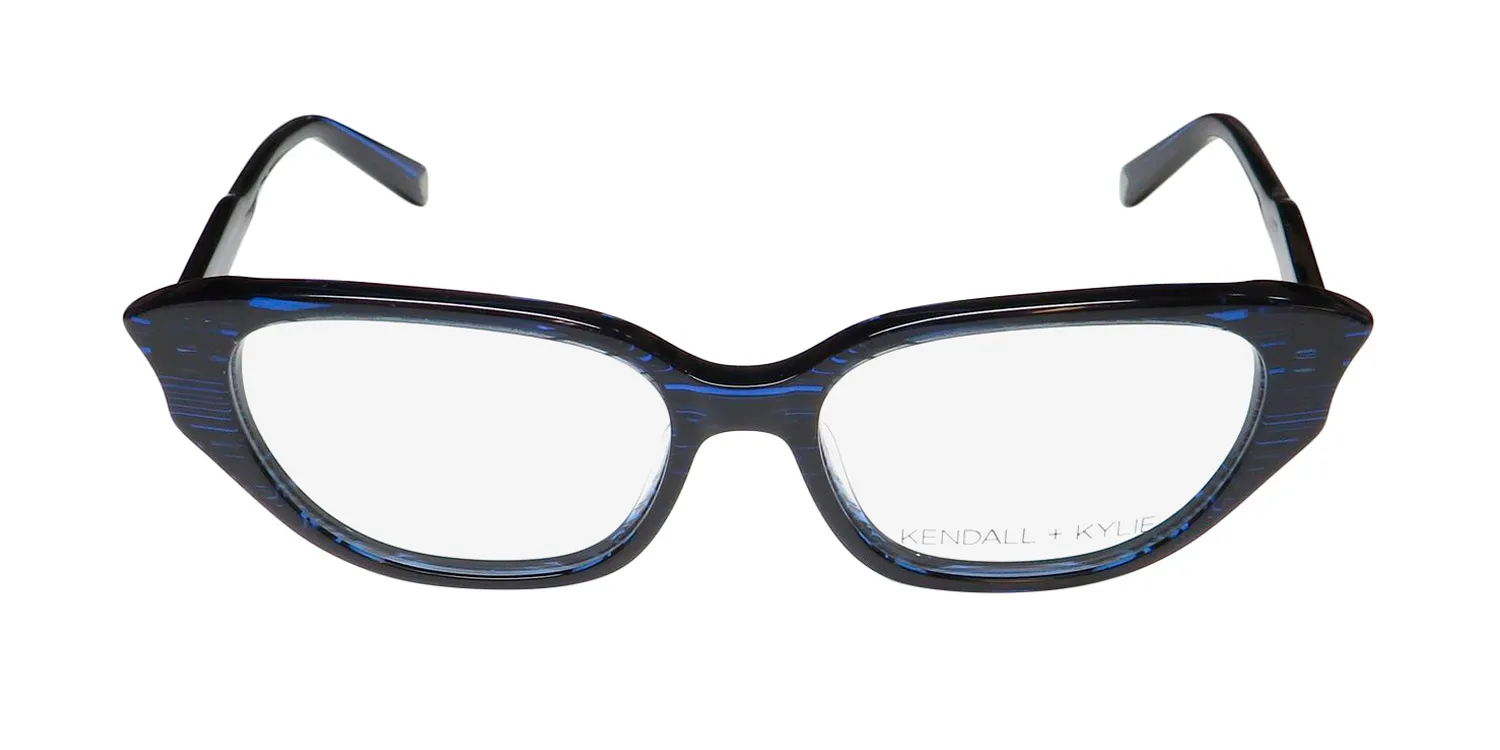 Kendall + Kylie Kko171 Tiana 414 Eyeglasses Striped Blue 51mm 3