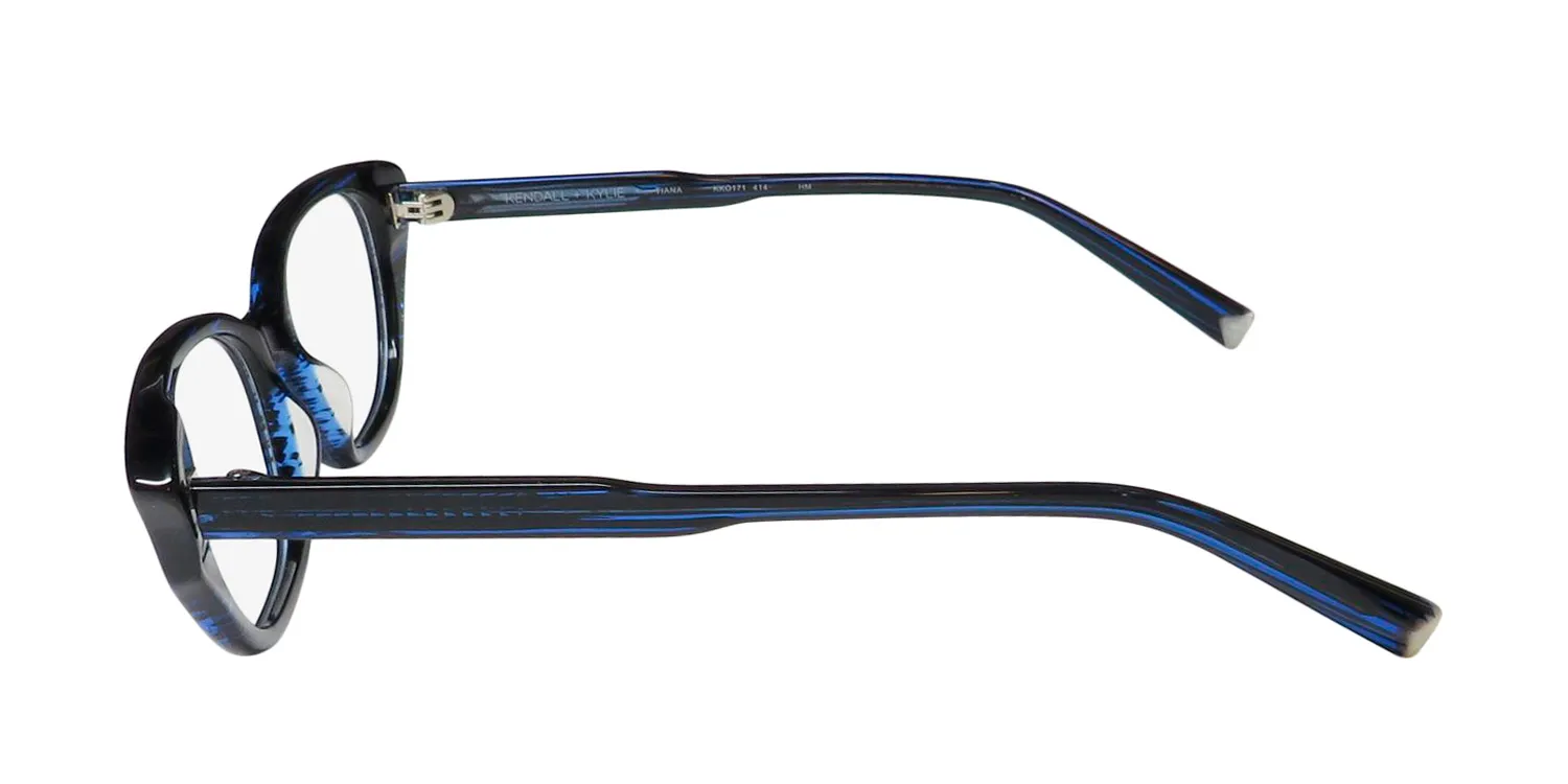 Kendall + Kylie Kko171 Tiana 414 Eyeglasses Striped Blue 51mm 4