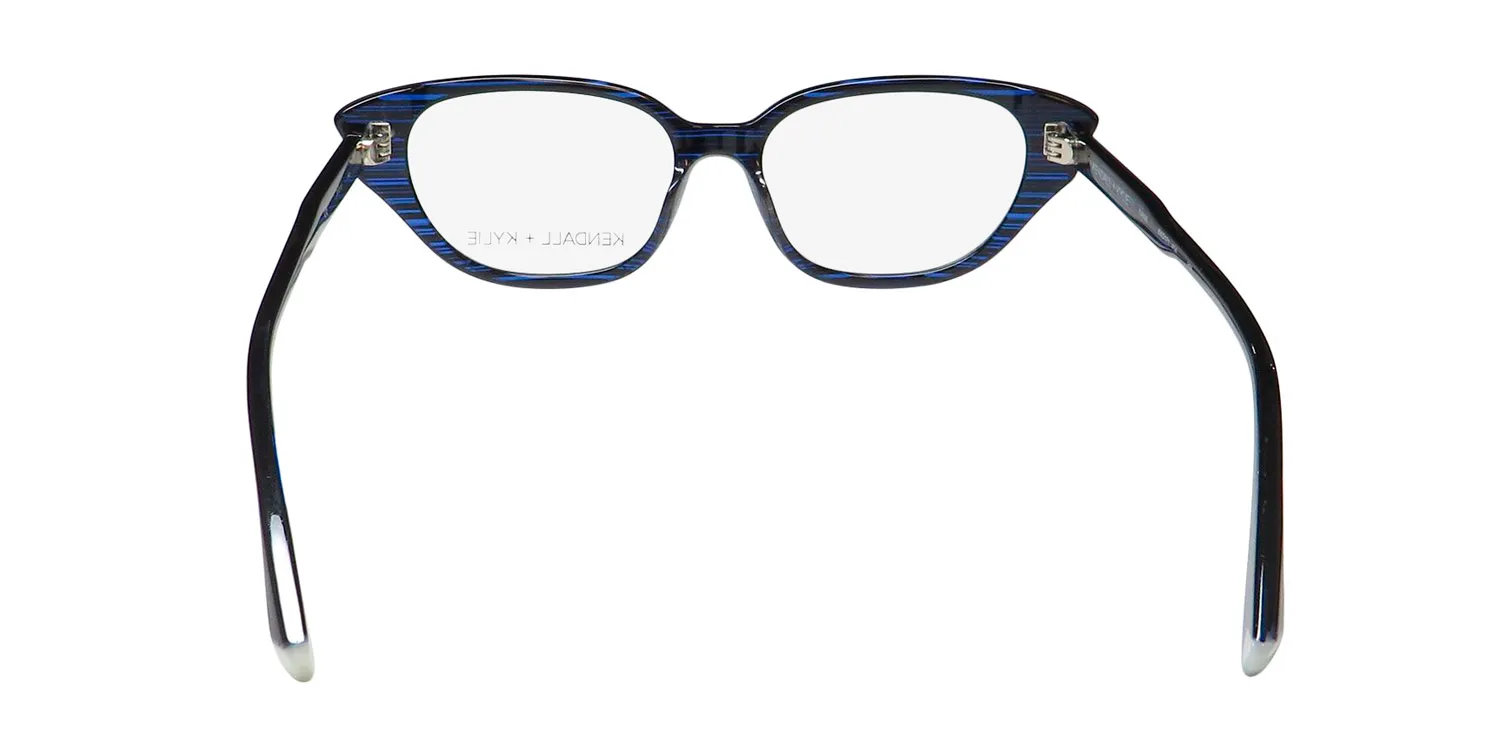 Kendall + Kylie Kko171 Tiana 414 Eyeglasses Striped Blue 51mm 5
