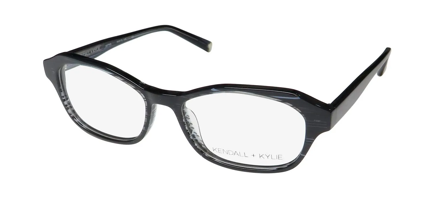 Kendall + Kylie Kko172 Astrid 019 Eyeglasses Striped Black 52mm