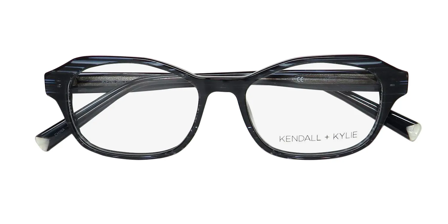 Kendall + Kylie Kko172 Astrid 019 Eyeglasses Striped Black 52mm 2
