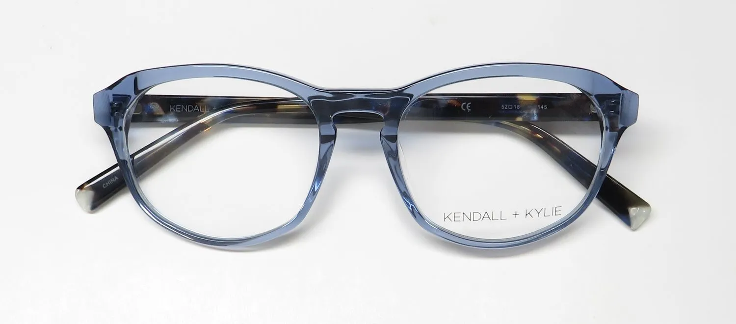 Kendall + Kylie Kko173 Adeline 421 Eyeglasses Crystal Slate Blue 52mm 2