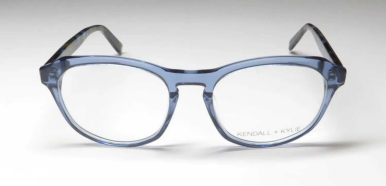 Kendall + Kylie Kko173 Adeline 421 Eyeglasses Crystal Slate Blue 52mm 3
