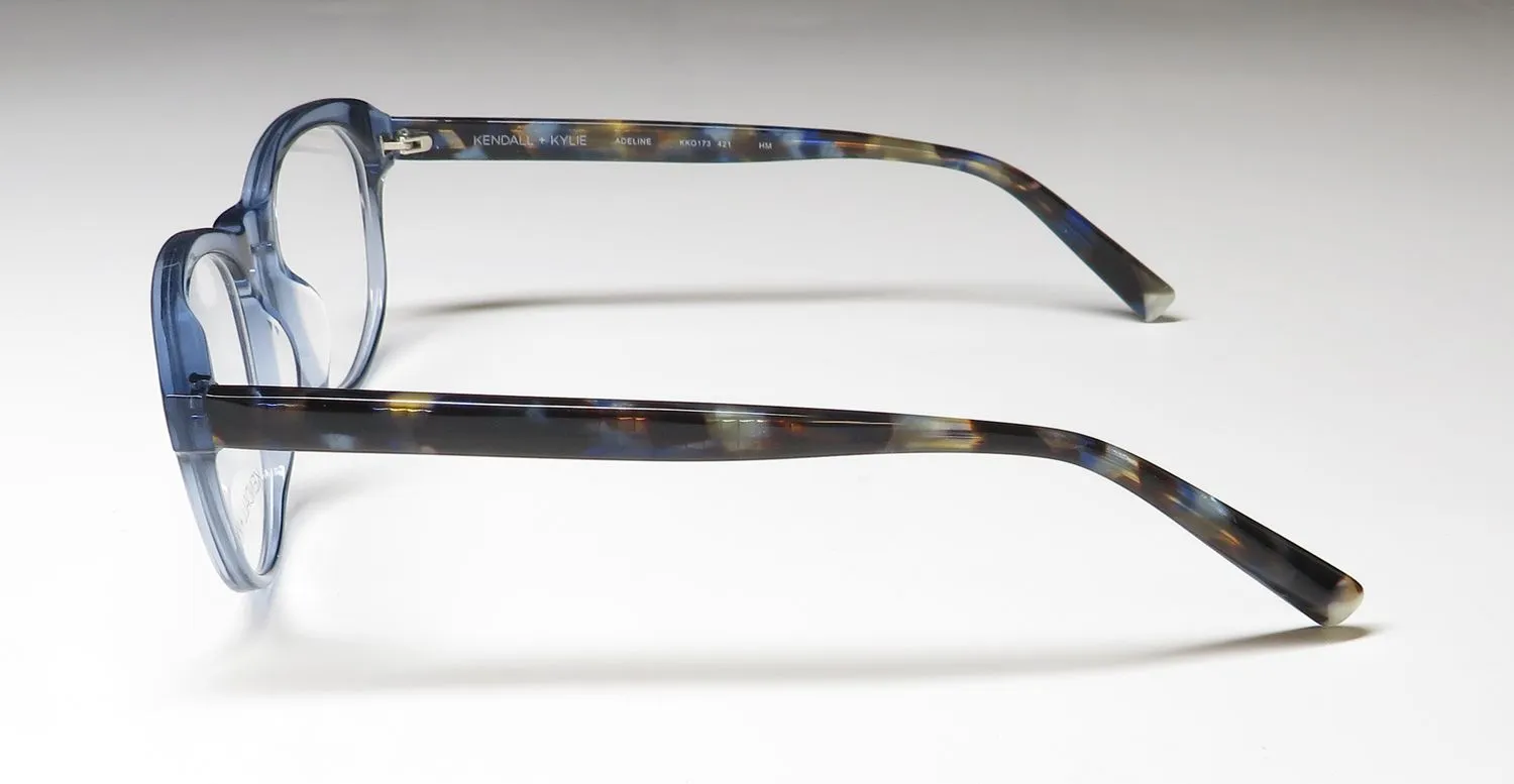 Kendall + Kylie Kko173 Adeline 421 Eyeglasses Crystal Slate Blue 52mm 4