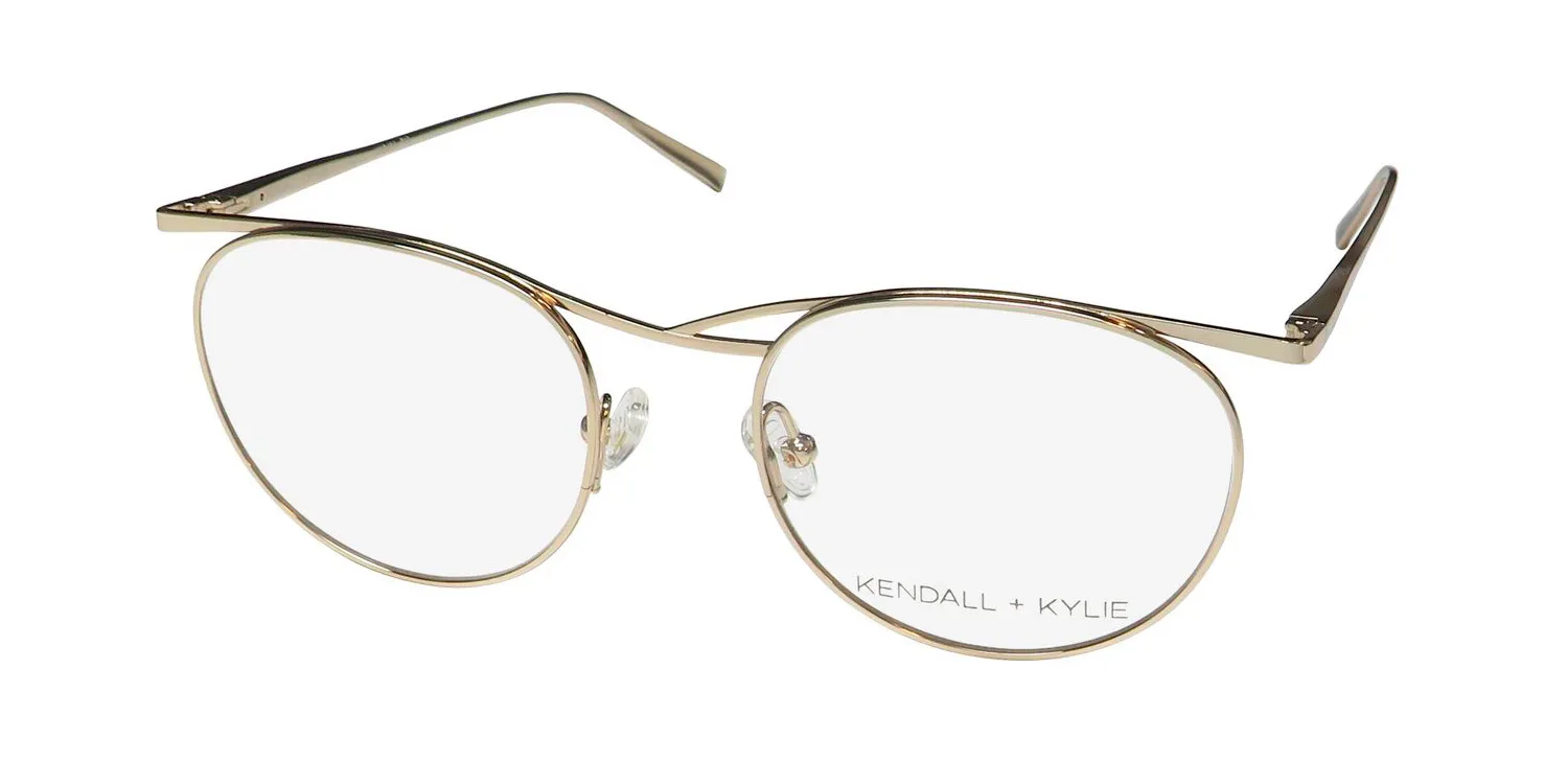 Kendall + Kylie Kko194 Ali 719 Eyeglasses Shiny Gold 51mm