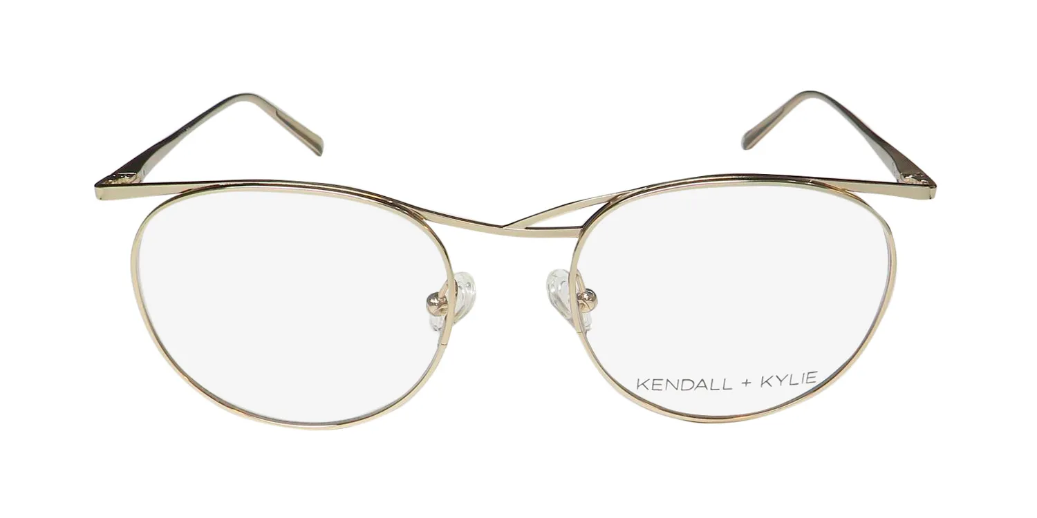 Kendall + Kylie Kko194 Ali 719 Eyeglasses Shiny Gold 51mm 3