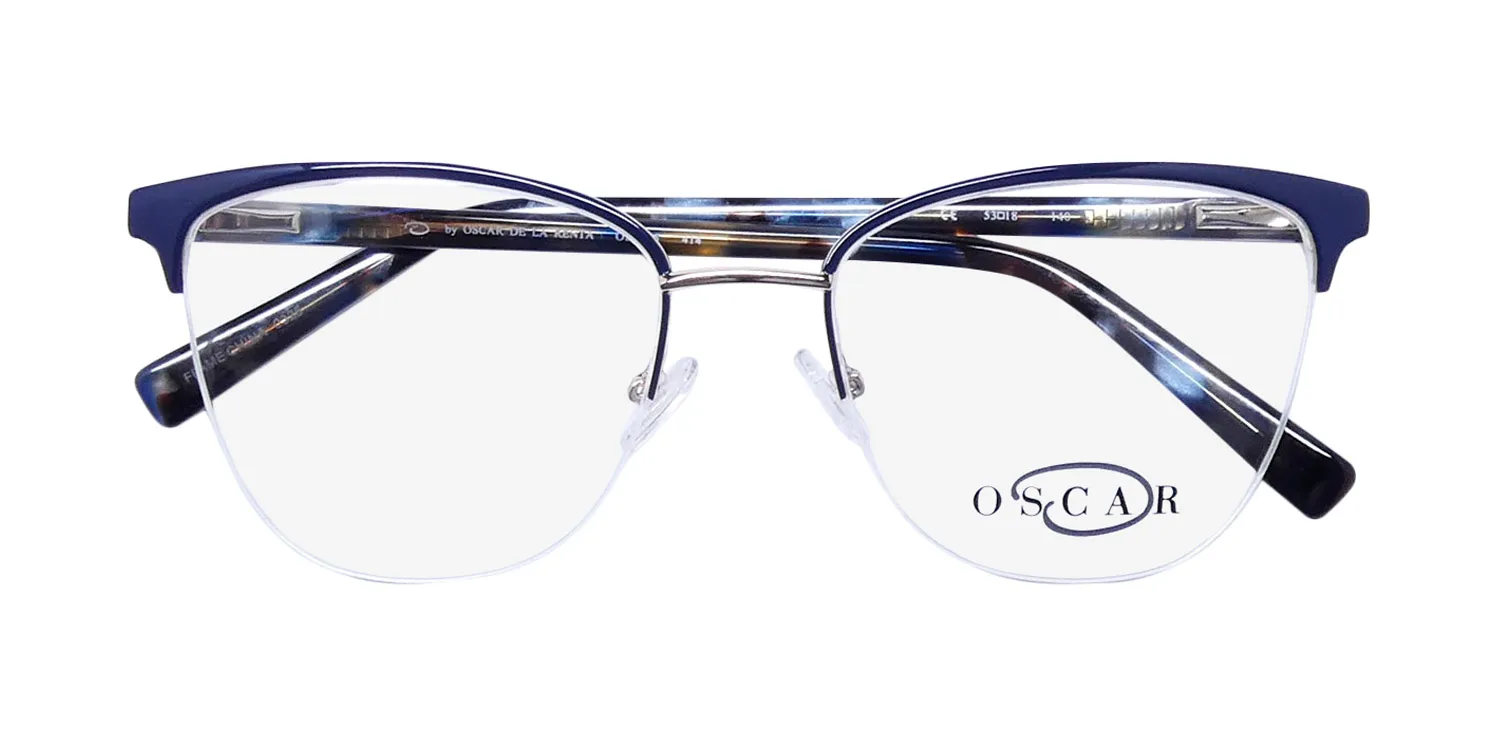 Oscar de la Renta Osl 745 414 Eyeglasses Shiny Navy 53mm 2