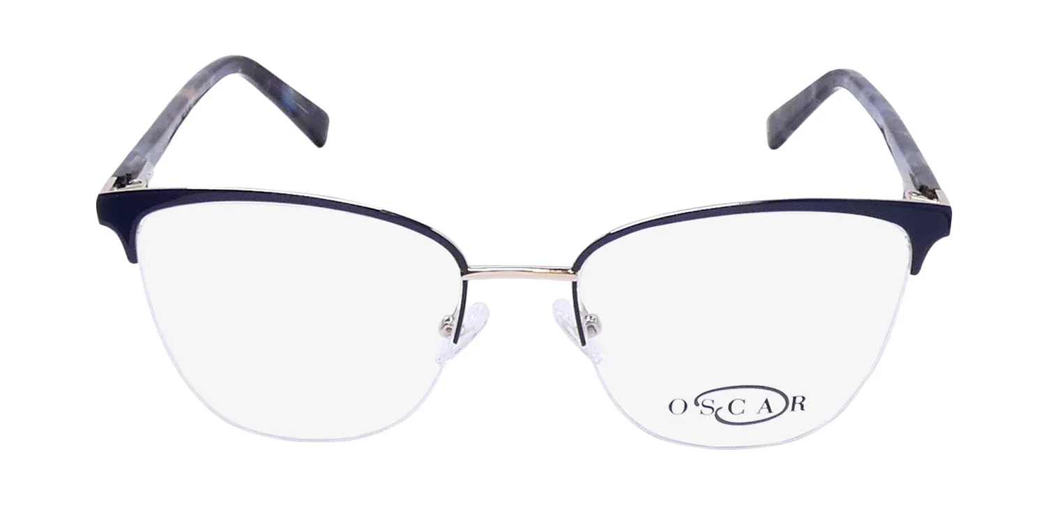 Oscar de la Renta Osl 745 414 Eyeglasses Shiny Navy 53mm 3