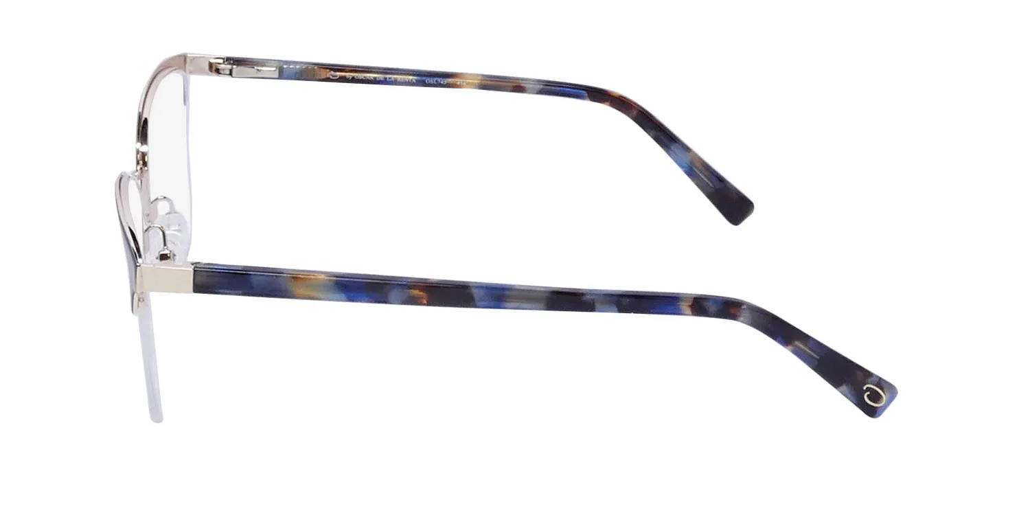 Oscar de la Renta Osl 745 414 Eyeglasses Shiny Navy 53mm 4