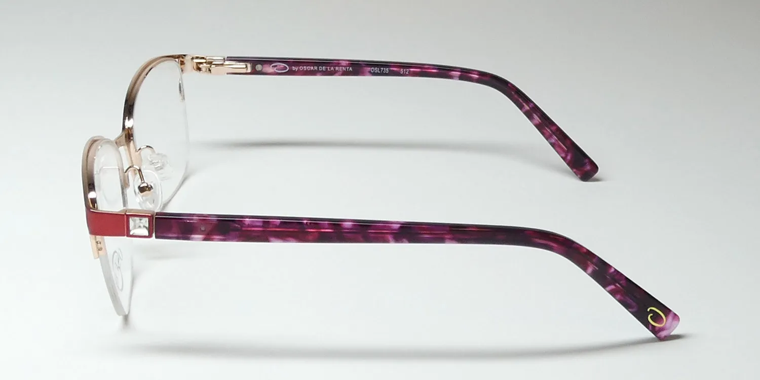 Oscar de la Renta Osl 735 512 Eyeglasses Shiny Rose 53mm 4