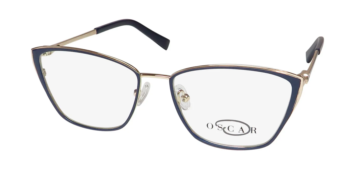 Oscar de la Renta Osl 743 414 Eyeglasses Semi Matte Navy 53mm