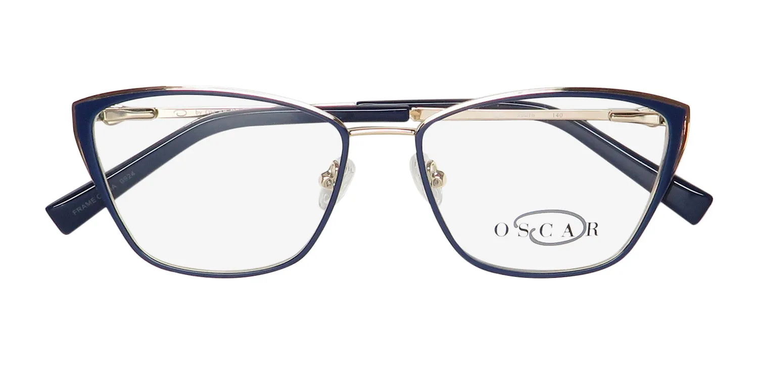 Oscar de la Renta Osl 743 414 Eyeglasses Semi Matte Navy 53mm 2